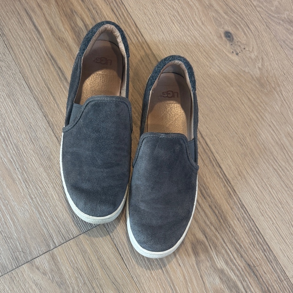 Casual Gray Suede Slip-On Shoes